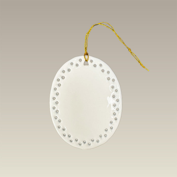3.5" Oval Openwork Ornament