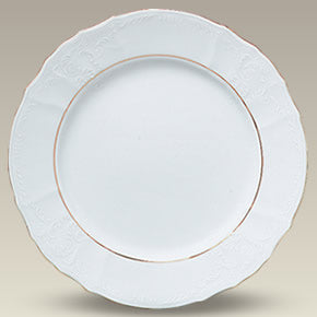 10.625" Porcelain Double Gold Banded Bernadotte Plate