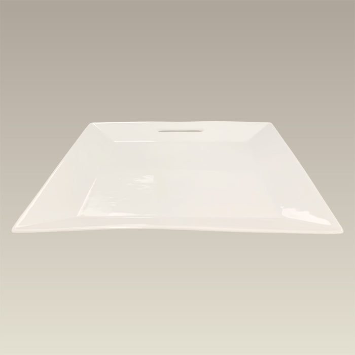 10" Rim Shape Square Plate with Slot (disc not included)