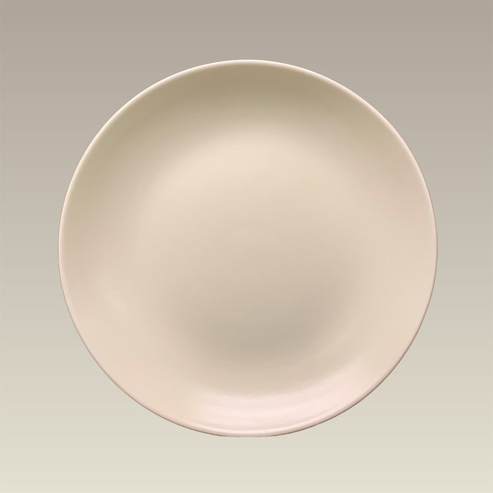 10" Cream Eggshell Stoneware Coupe Plate