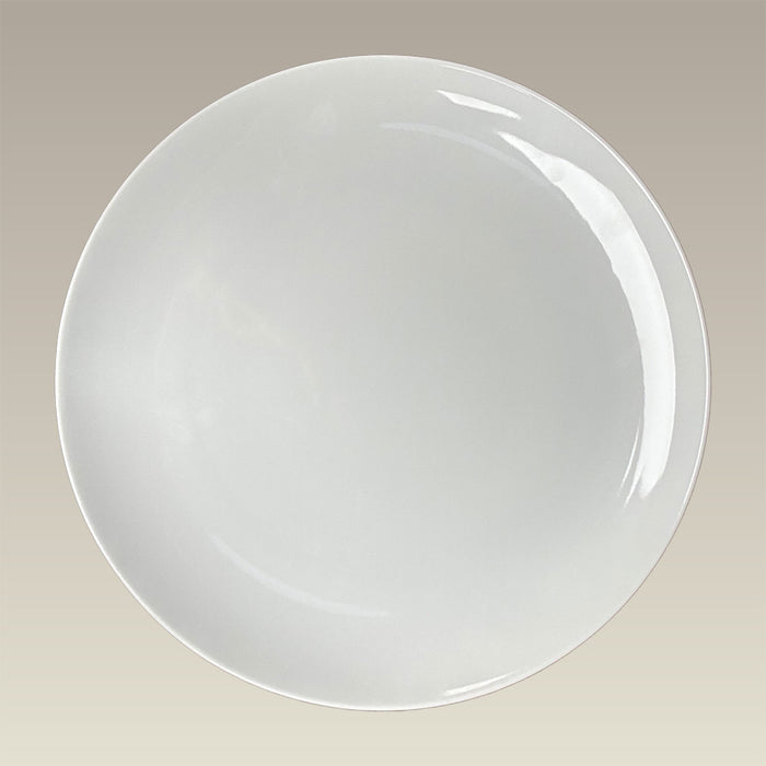 12" Ultra White Coupe Charger Plate, SELECTED SECONDS