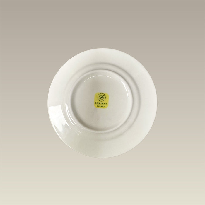 6.25" Warm White Rim B&B Plate
