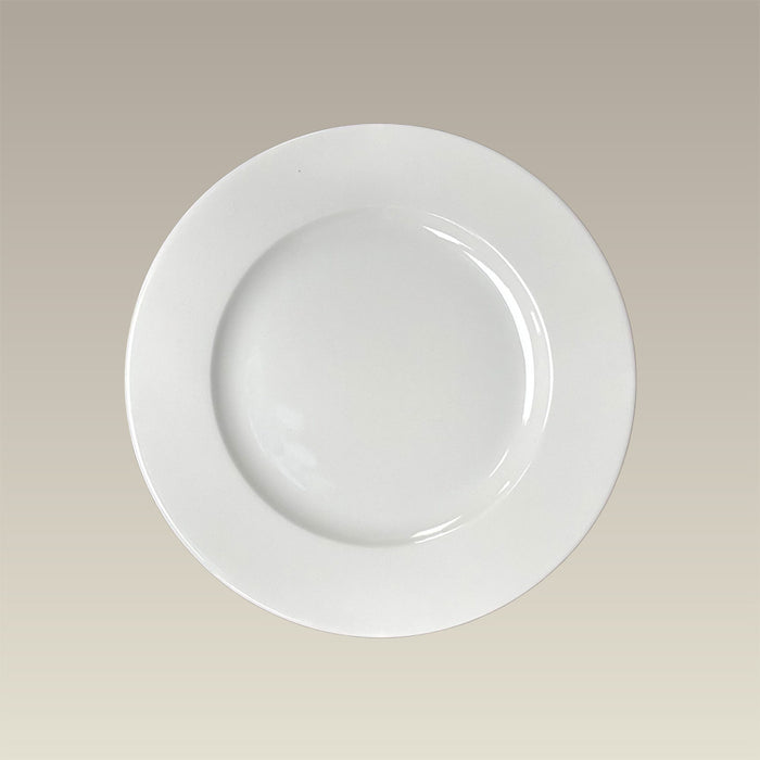 9.38" Warm White Rim Luncheon Plate, SELECTED SECONDS
