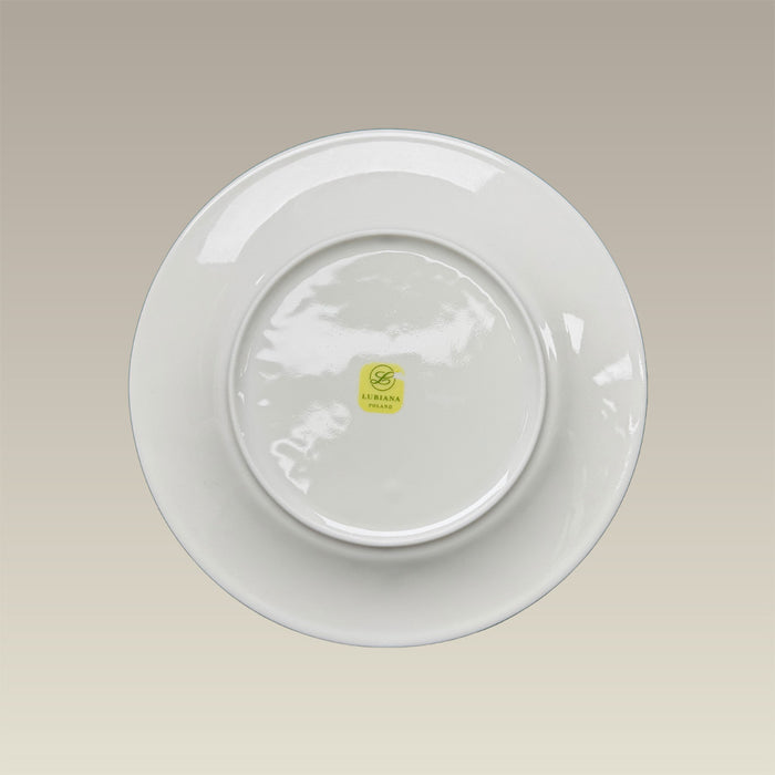 9.3" Warm White Transition Luncheon Plate, SELECTED SECONDS