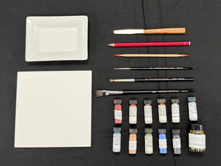 China Painting Starter Kit – Beginner Porcelain Art Set (FREE SHIPPING)