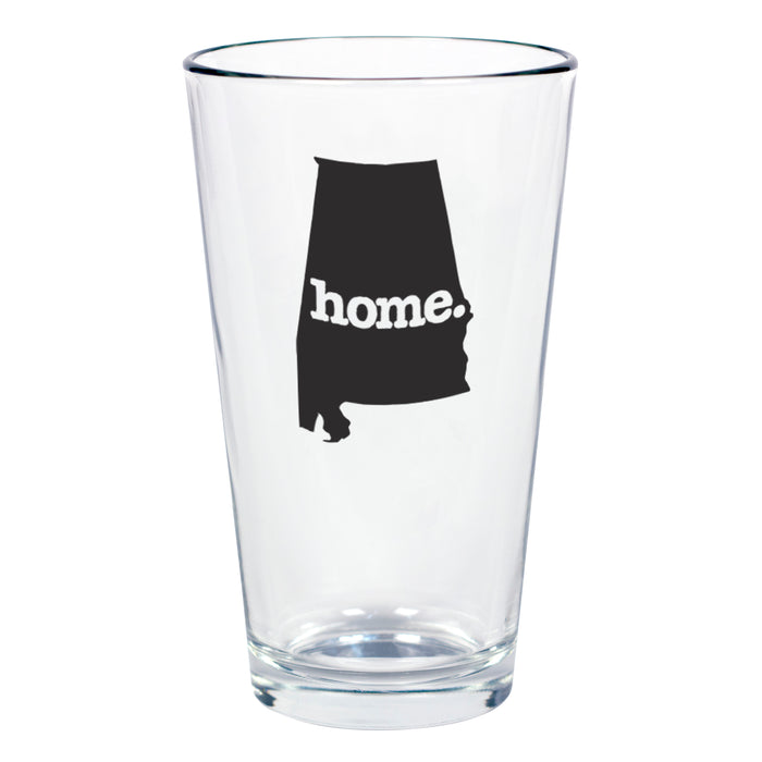 home. Pint Glass - Alabama, Set of 12