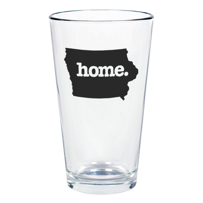 home. Pint Glass - Iowa, Set of 12