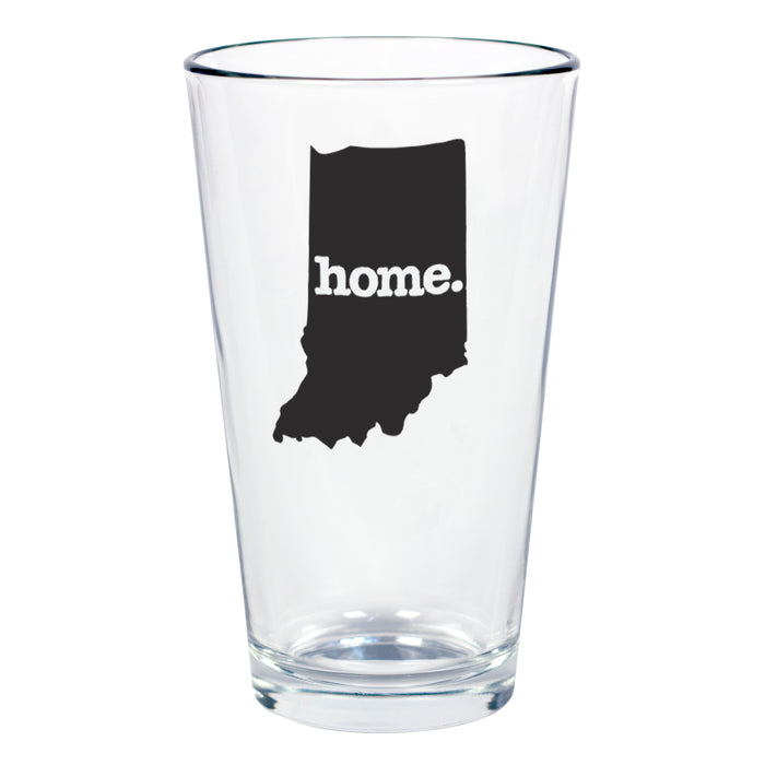 home. Pint Glass - Indiana, Set of 12