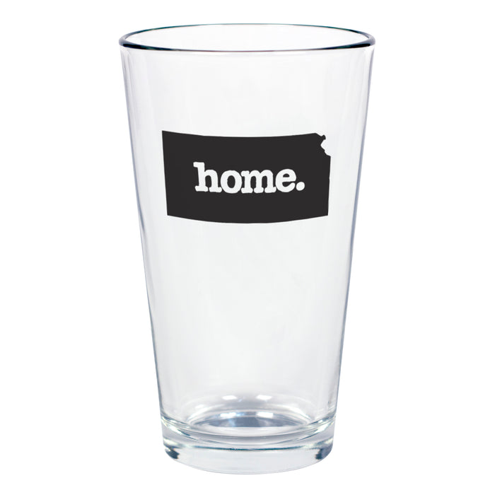 home. Pint Glass - Kansas, Set of 12