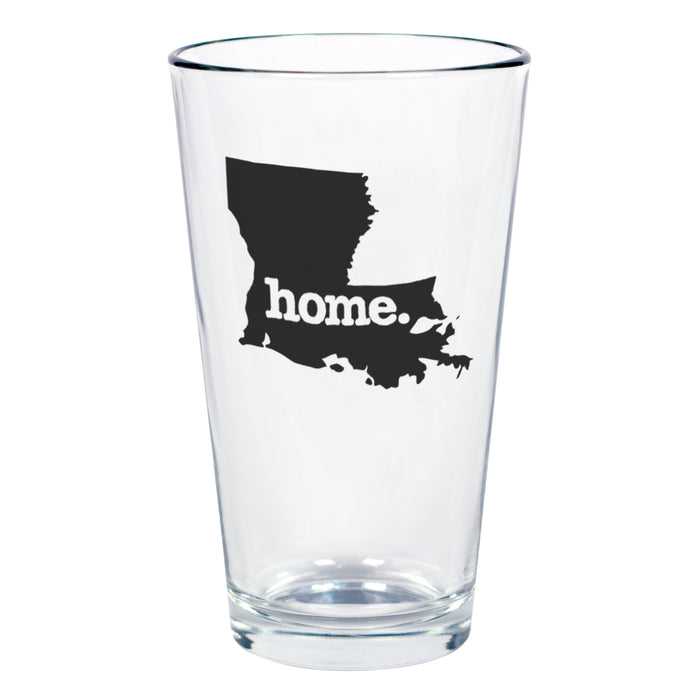 home. Pint Glass - Louisiana, Set of 12