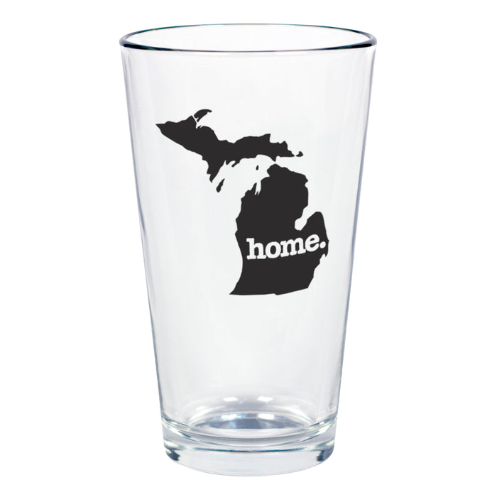 home. Pint Glass - Michigan, Set of 12