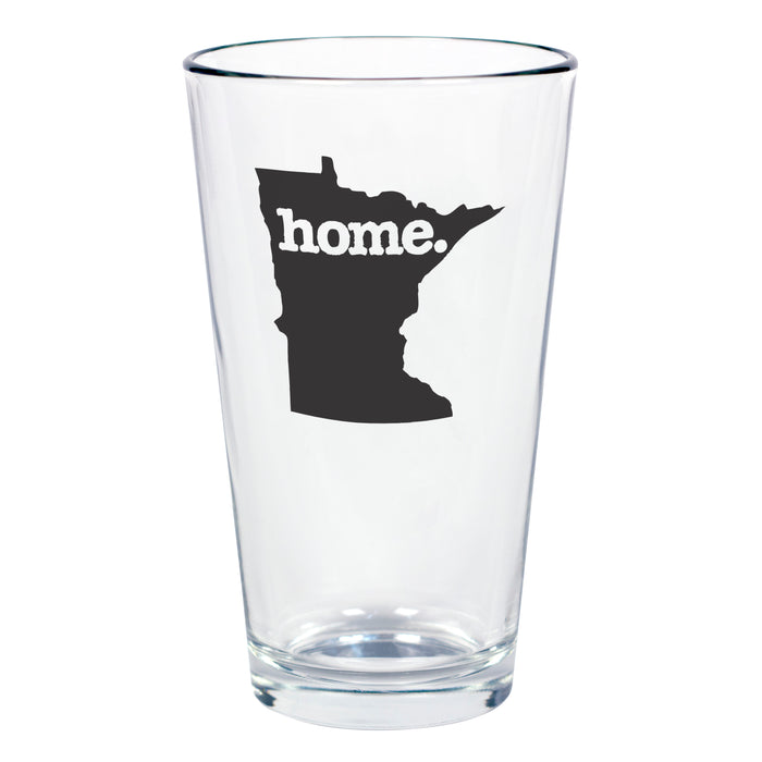 home. Pint Glass - Minnesota, Set of 12