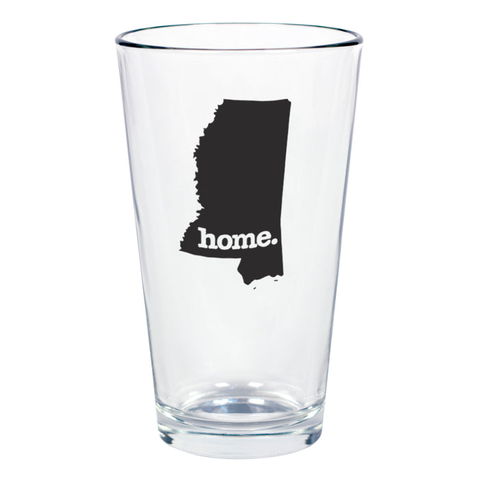 home. Pint Glass - Mississippi, Set of 12