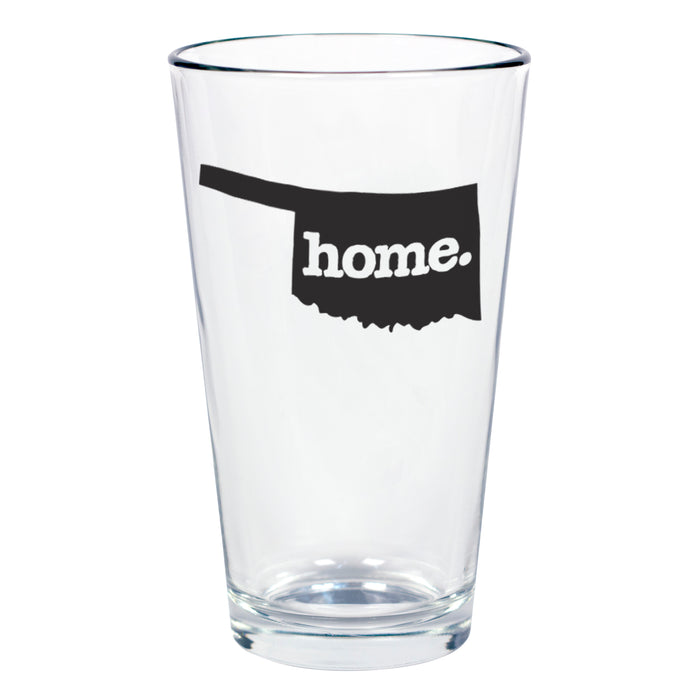 home. Pint Glass - Oklahoma, Set of 12