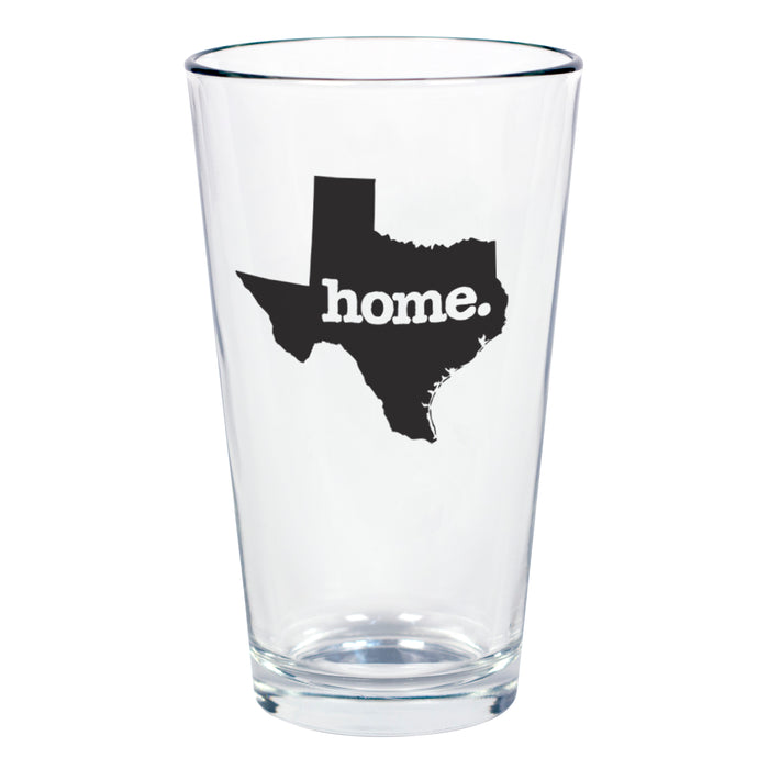 home. Pint Glass - Texas, Set of 12