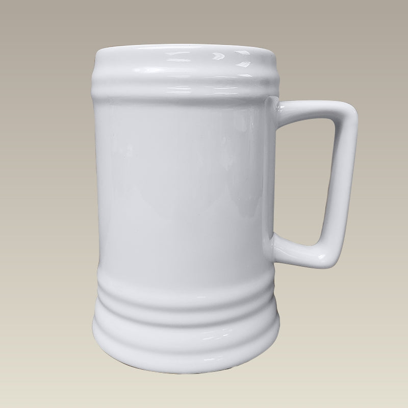 22 oz white coffee mug 22 oz. Sublimation Beer Stein, 5.75