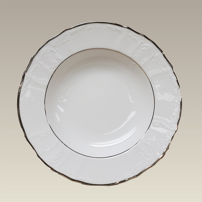 9" Double Platinum Banded Bernadotte Soup Bowl