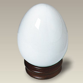 4.50" Glazed Egg with Wood Base