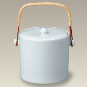 6" Ice Bucket with Rattan Handle