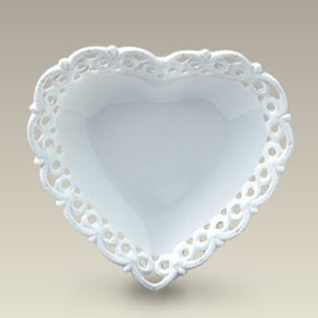 5" Heart Shaped Thin Openwork Plate