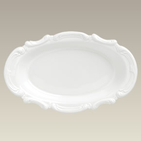 Oval Scrolled Edge Bowl, 12" x 7.5", SELECTED SECONDS