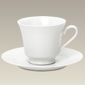 Plain Cup and Saucer, 8 oz