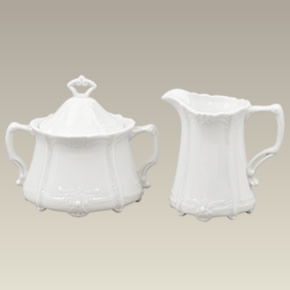 Baroness Scrolled Sugar & Creamer, 4.5"