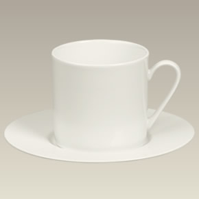 Cream Colored Cup & Saucer, 7 oz