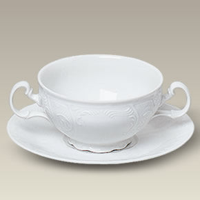 12 oz. Chinese Bernadotte Cream Soup and Saucer