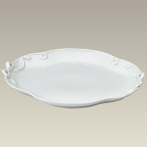 Oval Basket Weave Tray, 15.25", SELECTED SECONDS