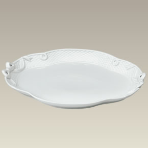 Oval Basket Weave Tray, 15.25"