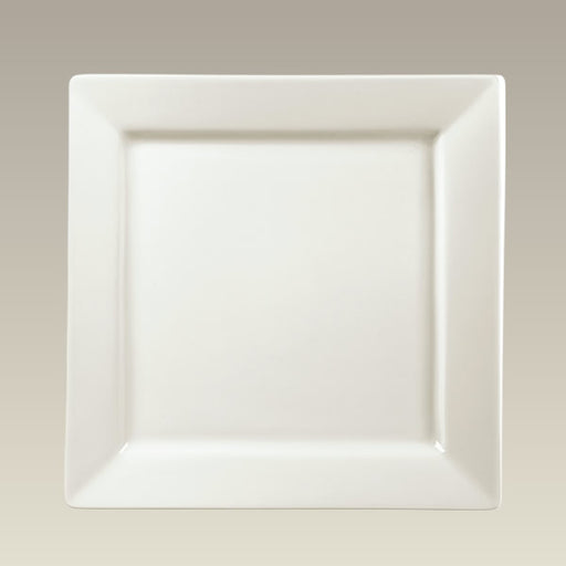 10" Cream Rim Shape Square Plate
