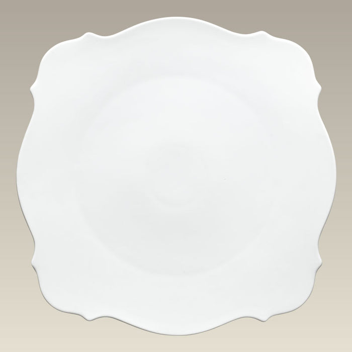 11" Square Plate with Scalloped Edge