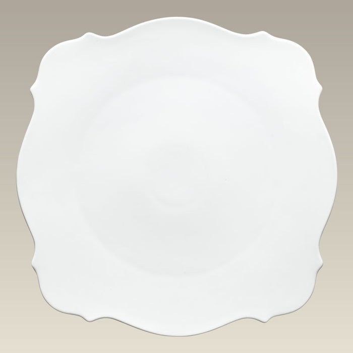 11" Square Plate with Scalloped Edge, SELECTED SECONDS