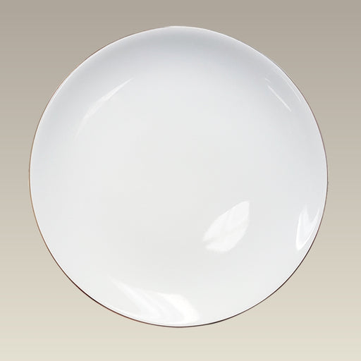 10.625" Gold Banded Porcelain Coupe Plate