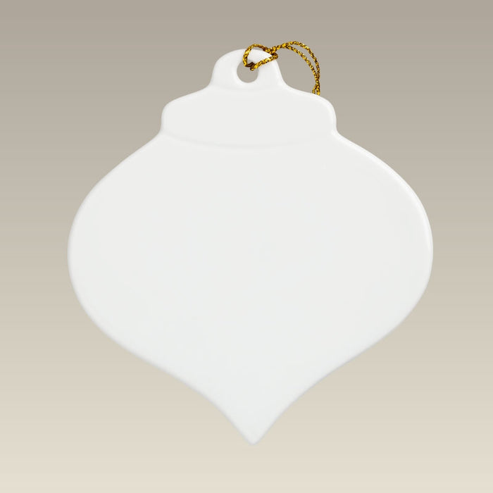 3.25" Wide Pointed Sublimation Teardrop Ornament