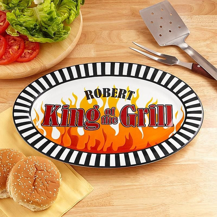 Personalized King of the Grill Platter, 16"