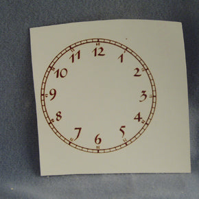 Clock Face Decal, Gold, 3.5"