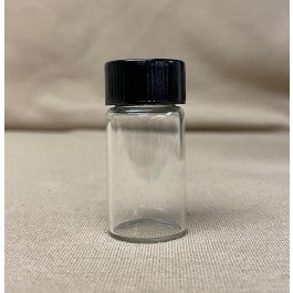 9ml Clear Glass Vial with Black Cap