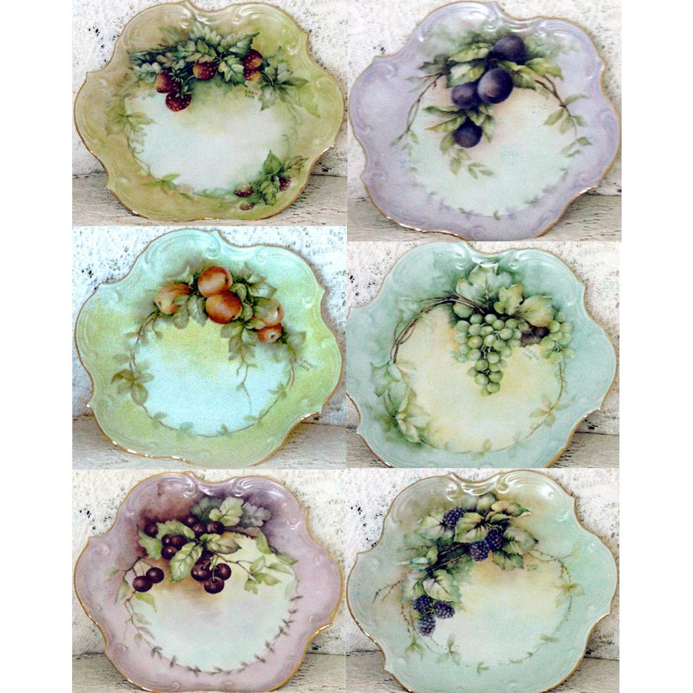 Set of 6 Fruit Plates
