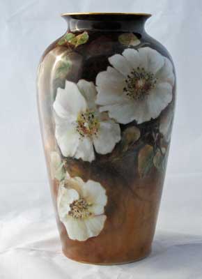 White Rose Vase