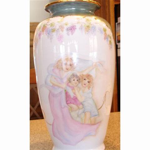 People on vase
