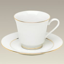 gold banded cup and saucer