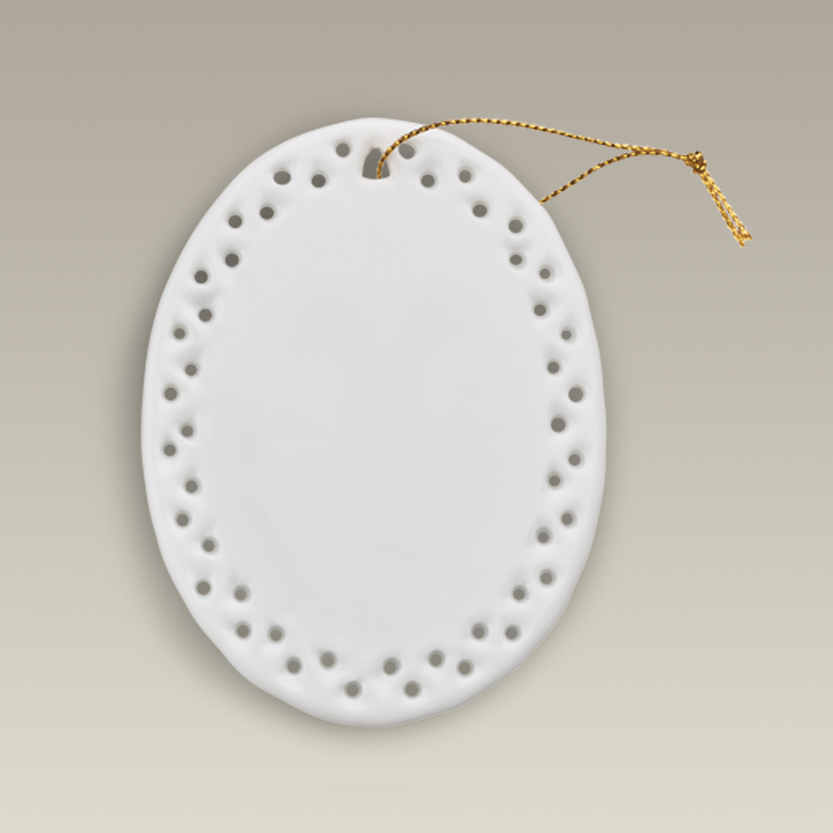 3" Openwork Oval Sublimation Ornament