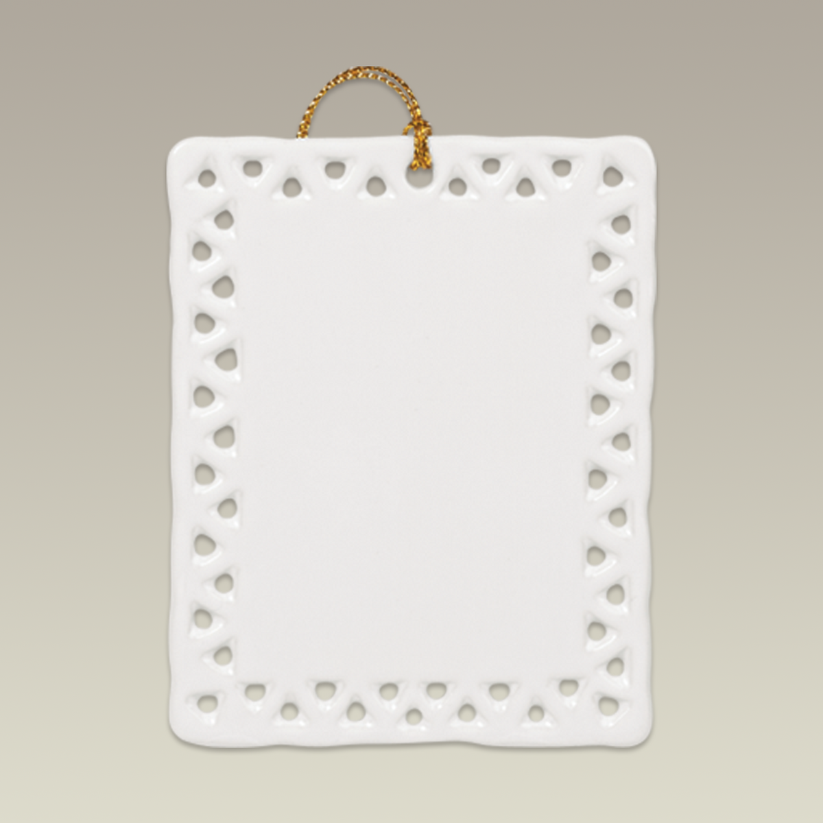 3.375" Rectangle Openwork Sublimation Ornament