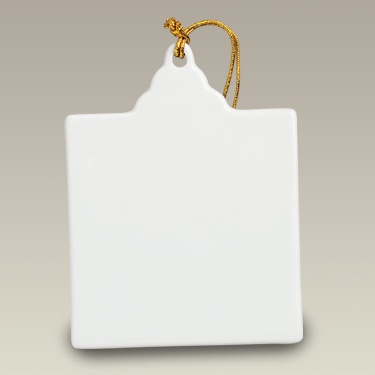 Square Sublimation Ornament with Hole, 3" x 3.875"