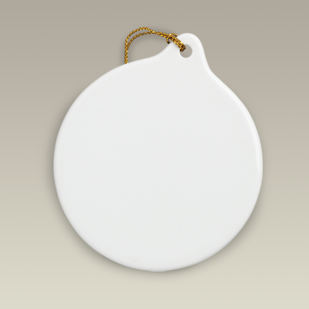Round Sublimation Ornament with Hole, 3"