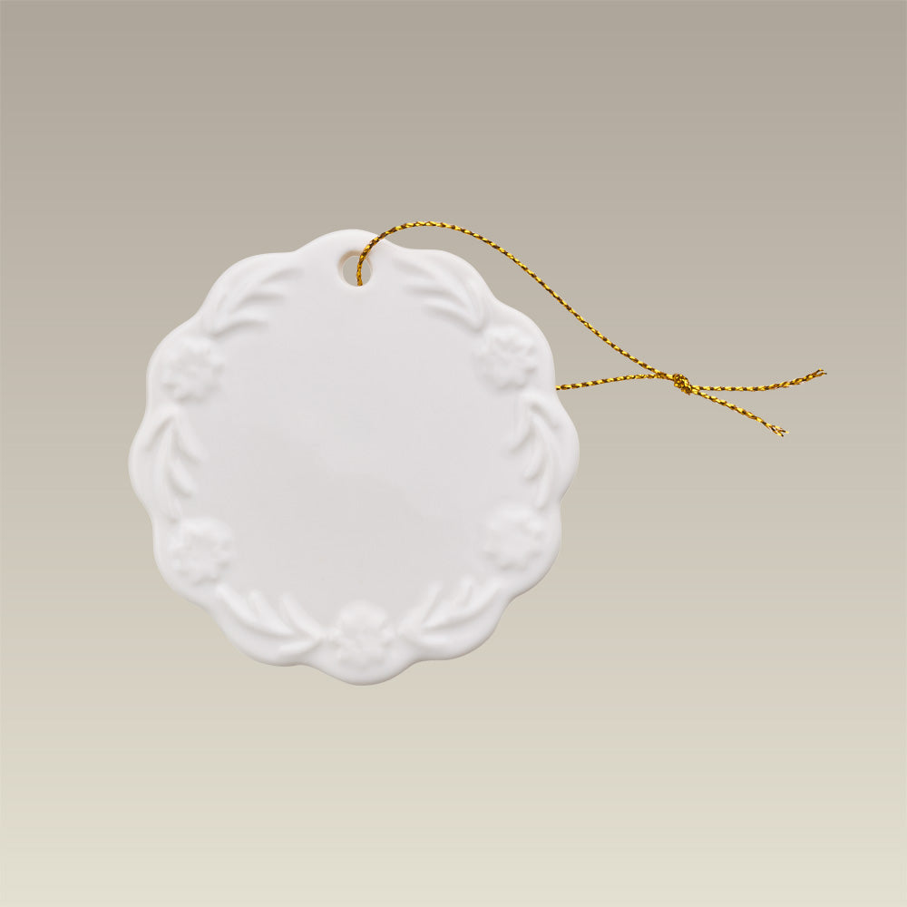 Scalloped Sublimation Ornament, 2.5"