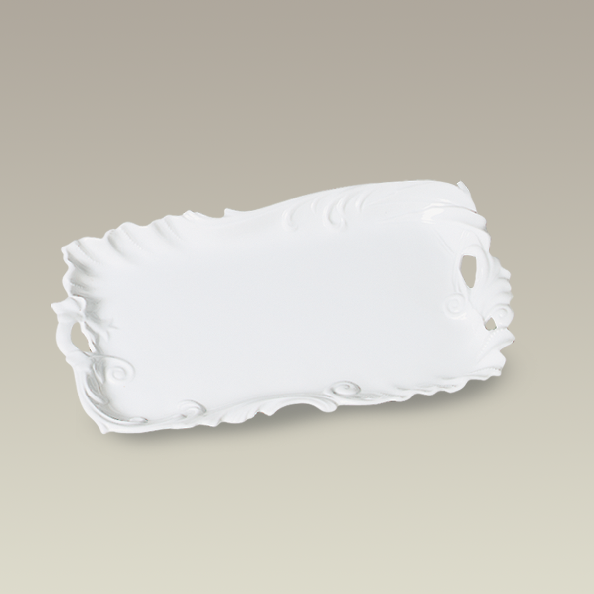 11" Scrolled Rectangular Tray