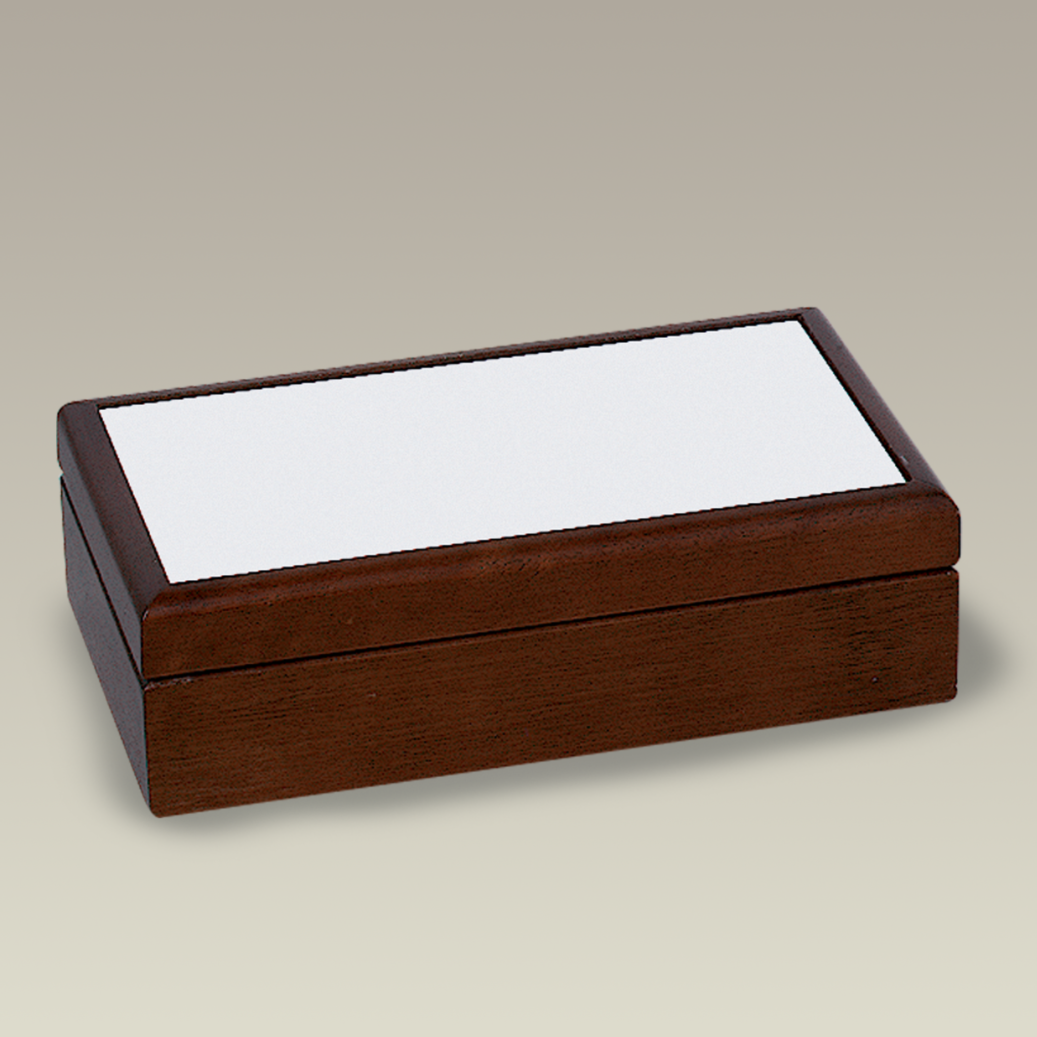 8.50" Rectangular Wood Box with Tile Lid